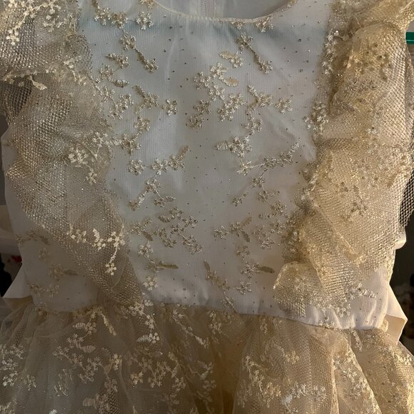 EUC Wonder Nation Sparkle Lacey formal dress (7) shimmering gold - Picture 6 of 6